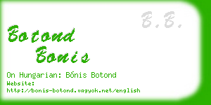 botond bonis business card